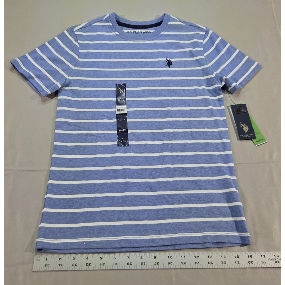 U.S. Polo Assn. Boys Crew Neck Short Sleeve T-Shirt NEW SIZE 10/12 LARGE - Picture 2 of 9